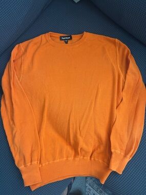 Paul Stuart Orange Crewneck Knit Sweater